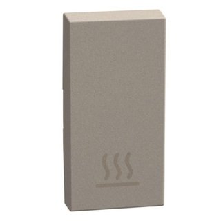 BTicino lightable key cover with heater symbol, 1 module stone, rocker — YG4915P