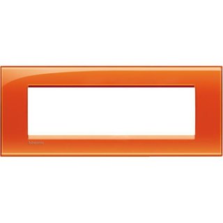 BTicino Square cover plate 7 modules - orange deep — LNA4807OD