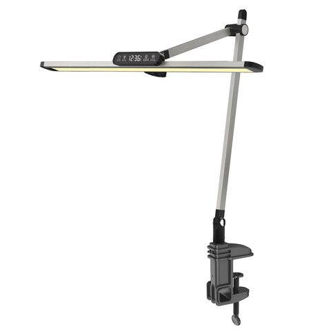ACA Lighting DESK LAMP SILVER ALUMINUM + ABS LED SMD 12W 600LM CCT 3000K-3800K-5700K IP20 — manufacturer representative image