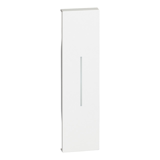 BTicino Lightable cover for Living Now switch, 2-way switch and Pushbutton - 1 module - white — KW01