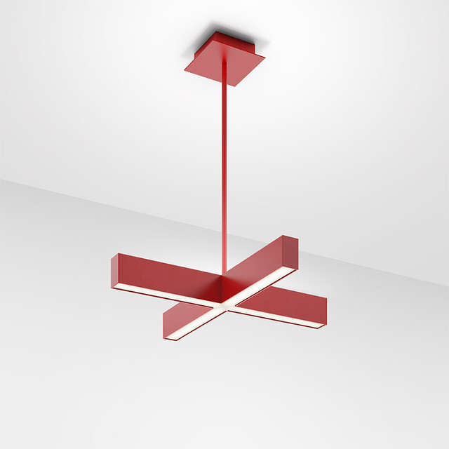 Artemide Tetras - Large - Diffused Emission - 3500K - Red — manufacturer representative image