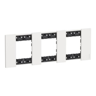BTicino 2x3P 71mm Living Now plate — KA4802M3KW