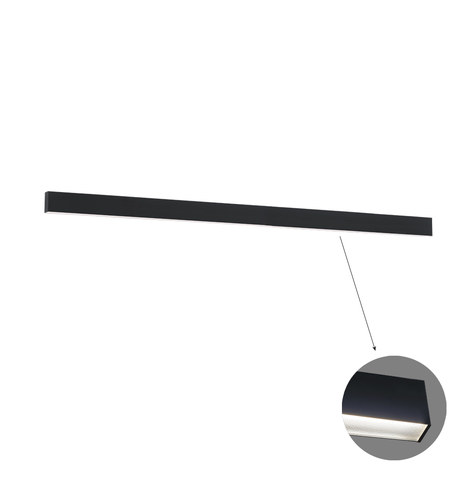 Viokef Linear Ceiling L2540 3000K Black Microprismatic Dim. Ciba — manufacturer representative image