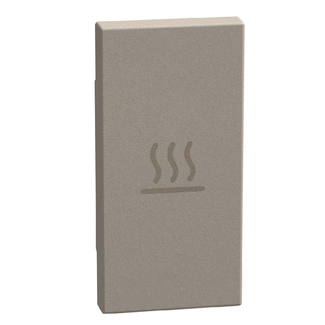 BTicino lightable key cover with heater symbol, 1 module stone, axial — YG4916P