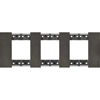 BTicino 2x3P 71mm Living Now plate — KA4802M3NG