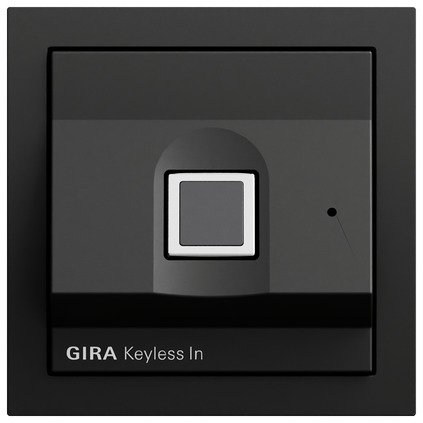 Gira Keyless In Fingerprint reader black matt (lacquered) System 70 — 261774
