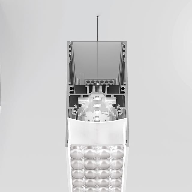 Artemide A.39 Suspension/Ceiling - 2960mm - Direct Emission - White Integralis - DALI - Black — AT18604IN0