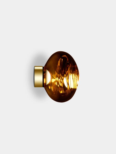 Tom Dixon Melt Mini Surface Light | Gold Polished Polycarbonate — MESS04GO-WEUM2
