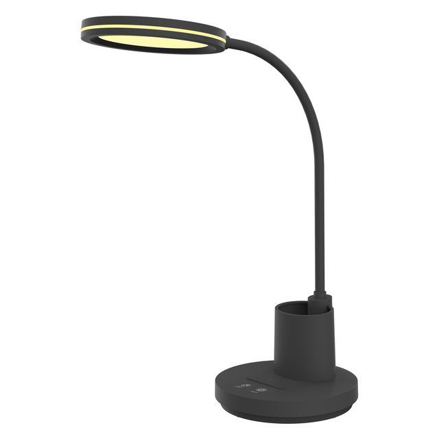 ACA Lighting ΦΩΤΙΣΤΙΚΟ ΓΡΑΦΕΙΟΥ ΜΑΥΡΟ ΠΛΑΣΤΙΚΟ + ΣΙΛΙΚΟΝH LED SMD 8W 300LM CCT 3000K-3800K-5700K IP20 — BL1181BK