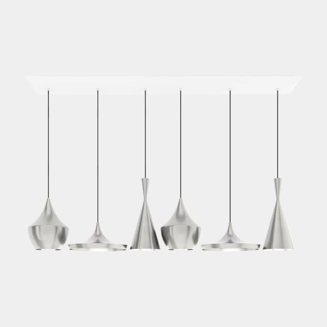 Tom Dixon Unbeaten Linear Pendant System | Brushed Aluminium — BLPS03A-PEUM5