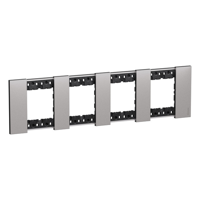 BTicino 2x4P 71mm Living Now Plate — KA4802M4KS