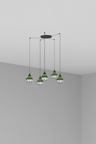 Faro Barcelona CLAIRE 5L Green pendant lamp — manufacturer representative image