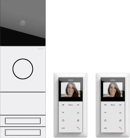 Gira System 106 two-family home video kit — 2417902
