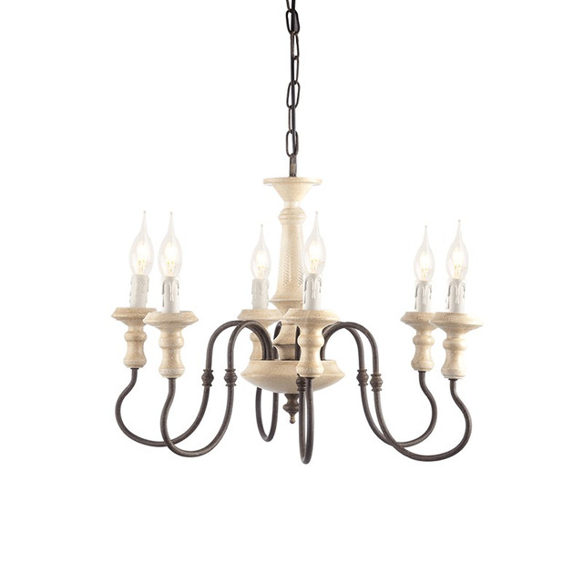 ACA Lighting PENDANT LUMINAIRE 6XE14 ANTIQUE/RUST METALLIC D60XH150CM TOULOUSE — EG176P60R