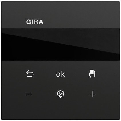 Gira System 3000 room temperature controller Display black matt (lacquered) System 70 — 539374