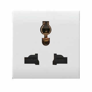 AVE MTSTD SOCKET 2P+T 13A DOMUS 2MOD RAL 9010 SHIELDED — 441059TS