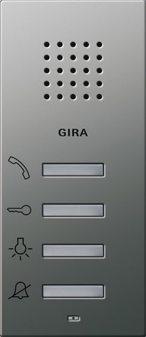 Gira Surface-mounted home station stainless steel System 55 — 1250600