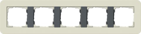 Gira E3 cover frame sand soft touch with anthracite carrier frame sand Soft Touch with anthracite carrier frame — 0215427