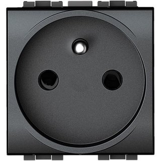 BTicino Socket 2P+T 16A - France/Belgium standard - shielded tulip contacts - Automatic clamps — L4142AN