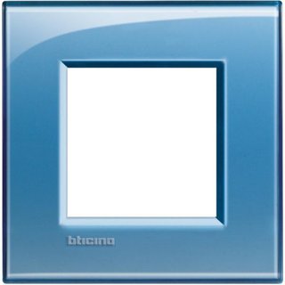 BTicino Square cover plate 2 modules - blue deep — LNA4802AD