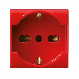 AVE COM.SCHUKO+IT.ST.SOCKET RED S44 2M — 442090/15TSR